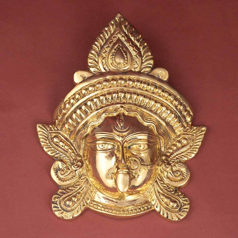 Hanging Maa Kali Face in Brass